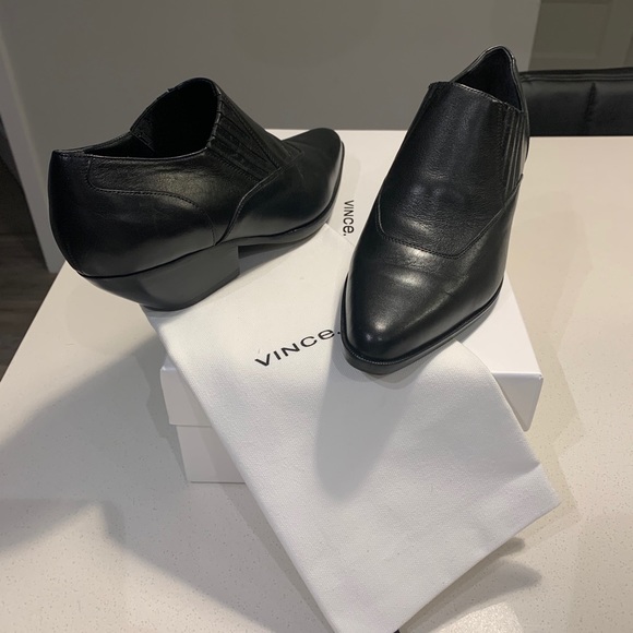 Vince Leather Ankle Booties